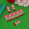 Red Color Choker Meenakari Necklace Set (MKN600RED)