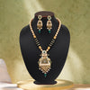 Green Color Matte Gold Meenakari Necklace Set (MKN603GRN)