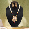 Rani & Green Color Matte Gold Meenakari Necklace Set (MKN608RNIGRN)