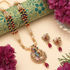 Multi Color Matte Gold Meenakari Necklace Set (MKN614MLT)