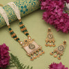 Green Color Matte Gold Meenakari Necklace Set (MKN616GRN)