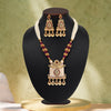 Rani Color Matte Gold Meenakari Necklace Set (MKN616RNI)