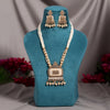 Gold Color Matte Gold Meenakari Necklace Set (MKN619GLD)