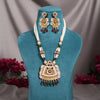 Multi Color Matte Gold Meenakari Necklace Set (MKN620MLT)