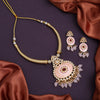 Pink Color Amazing Handmade Kundan Meenakari Hasli Necklace Of Jaipur (MKN621PNK)