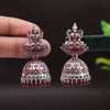 Maroon Color Goddess Laxmi Temple Mint Meena Earrings (MNTE469MRN)
