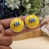 Yellow Color Mint Meena Earrings (MNTE484YLW)