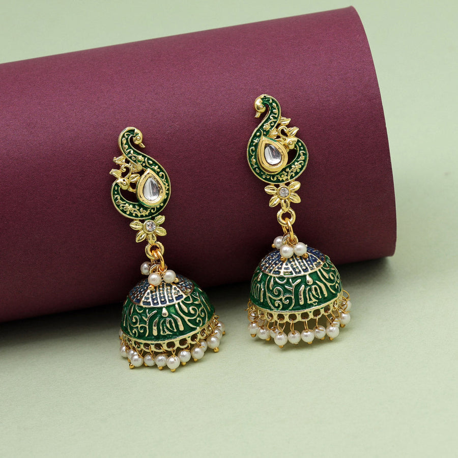 Mint meena earrings hotsell