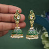 Green Color Mint Meena Earrings (MNTE485GRN)