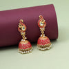 Red Color Mint Meena Earrings (MNTE485RED)