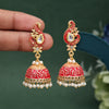 Red Color Mint Meena Earrings (MNTE485RED)