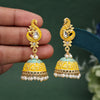 Yellow Color Mint Meena Earrings (MNTE485YLW)