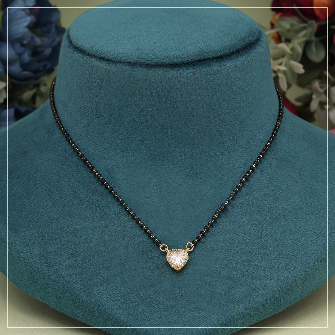 White Color American Diamond Mangalsutra (MS338WHT)