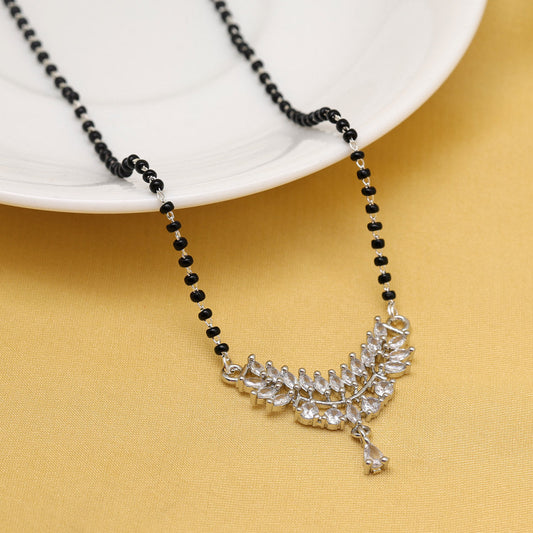 Silver Color American Diamond Mangalsutra (MS342SLV)