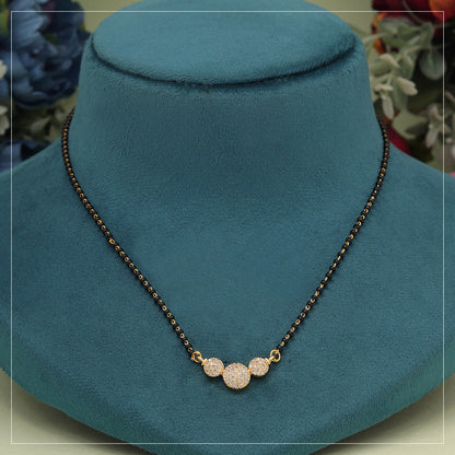 White Color American Diamond Mangalsutra (MS343WHT)