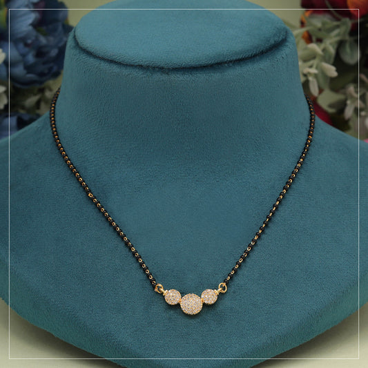 White Color American Diamond Mangalsutra (MS343WHT)