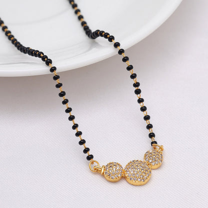 White Color American Diamond Mangalsutra (MS343WHT)