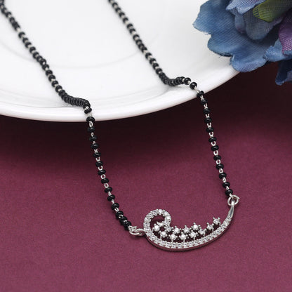 Silver Color American Diamond Mangalsutra (MS348SLV)