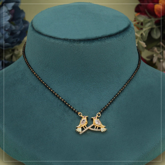 White Color American Diamond Mangalsutra (MS349WHT)