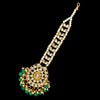 Green Color Imitation Pearl & Kundan Maang Tikka (MTK221GRN)