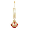 Red Color Kundan Maang Tikka (MTK223RED)