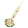 Rama Green Color Kundan Maang Tikka (MTK225RGRN)