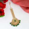 Green Color Kundan Maang Tikka (MTK412GRN)