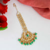 Rama Green Color Kundan Maang Tikka (MTK412RGRN)