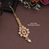 White Color Meena Work Kundan Maang Tikka (MTK559WHT)