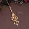 White Color Meena Work Kundan Maang Tikka (MTK560WHT)