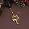 White Color Meena Work Kundan Maang Tikka (MTK561WHT)