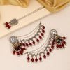 Maroon Color Earrings With Maang Tikka (MTKE473MRN)