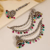 Multi Color Earrings With Maang Tikka (MTKE474MLT)