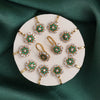 Green Color American Diamond Nose Pin Combo Of 12 Pieces (NSP296CMB)
