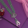 Pista Green Color American Diamond Necklace Set (PCZN776PGRN)