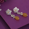 Yellow Color American Diamond Necklace Set (PCZN782YLW)