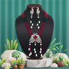 Rani & Green Color American Diamond Necklace Set (PCZN783RNIGRN)