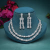 Silver Color American Diamond Necklace Set (PCZN861SLV-PR)