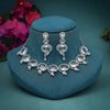 Silver Color American Diamond Necklace Set (PCZN875SLV-PR)