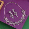 Silver Color American Diamond Necklace Set (PCZN875SLV-PR)