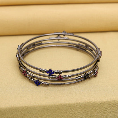 Multi Color 1 Set Of Bangle Size: 2.4 (PLKB863MLT-2.4)
