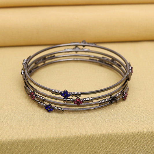 Multi Color 1 Set Of Bangle Size: 2.4 (PLKB863MLT-2.4)
