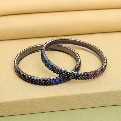 Multi Color 1 Pair Bangle Size: 2.6 (PLKB866MLT-2.6)