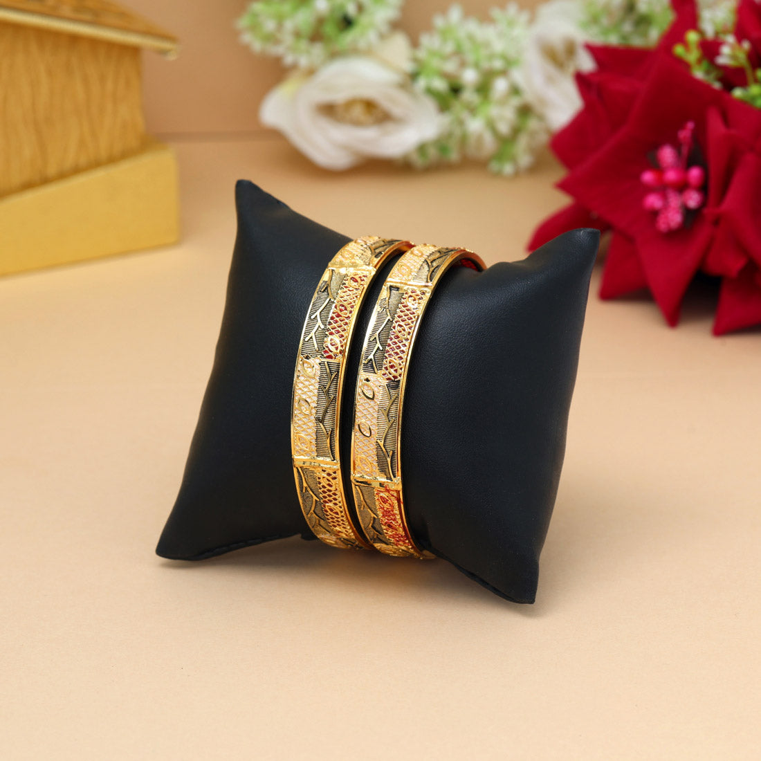 Multi Color 1 Pair Of Bangle Size: 2.6 (PLKB884MLT-2.6)