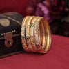 Gold Color 6 Set Of Bangles Combo (PLKBCMB584)