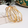 Gold & Silver Color 6 Set Of Bangles Combo (PLKBCMB634)