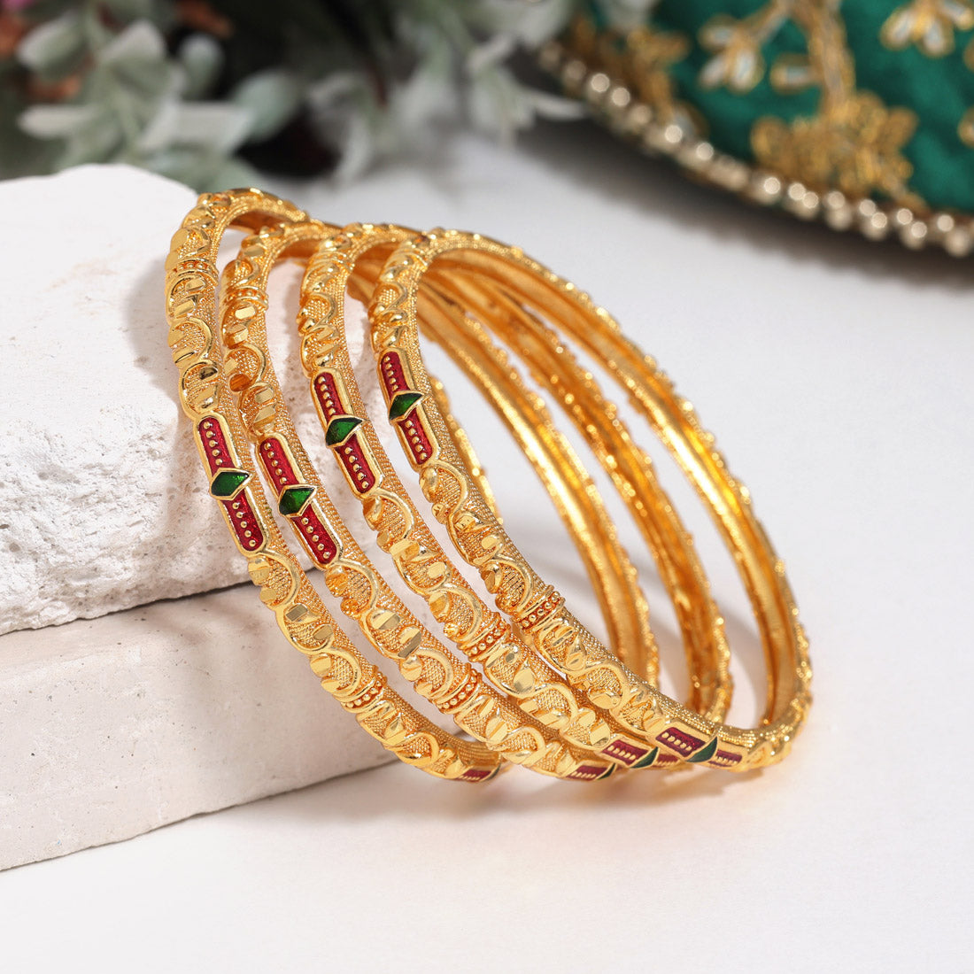 Multi Color 6 Set Of Bangles Combo (PLKBCMB641)