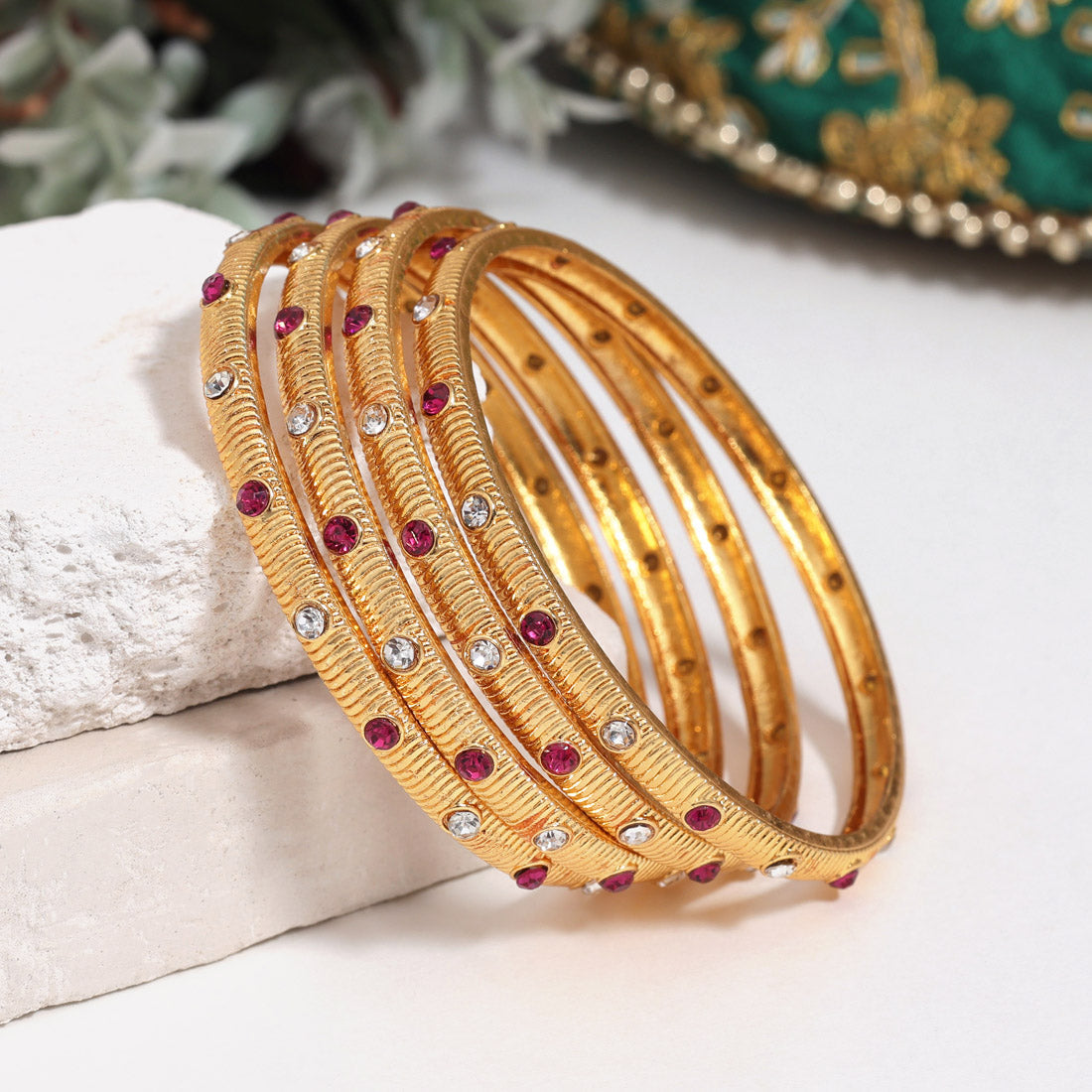 Rani Color 6 Set Of Bangles Combo (PLKBCMB642)