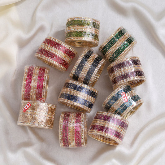Assorted Color 11 Set Of Bangles Combo Size(11 Set Of 2.6) (PLKBCMB660)