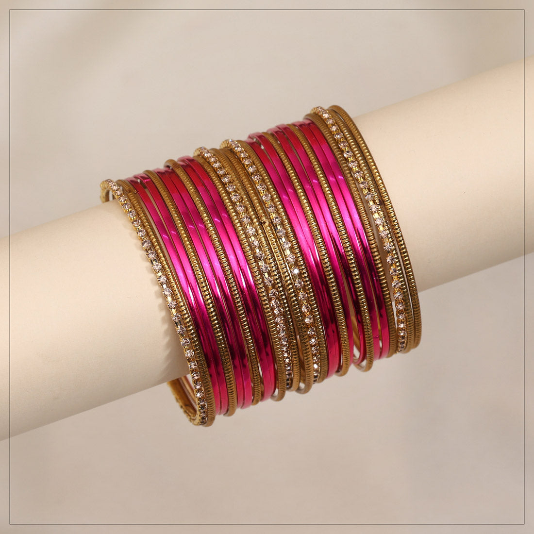 Assorted Color 4 Set Of Bangles Combo Size(4 Set Of 2.6) (PLKBCMB662)